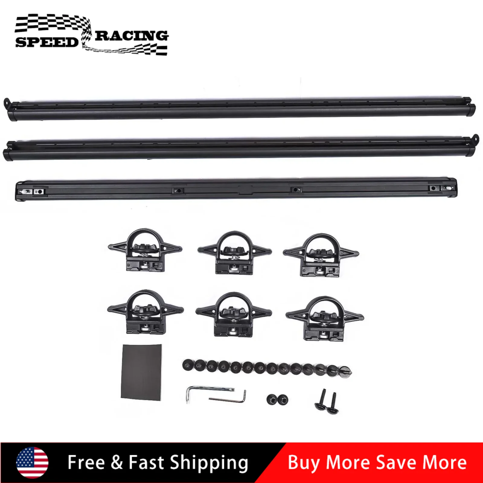 

Высококачественная система направляющих для кузова Jeep Gladiator 2020-2021 годов выпуска, черные направляющие для крепления грузов, артикул 82215956