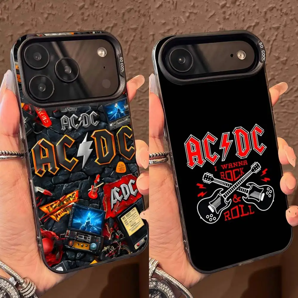 

AC ROCK DC Band Phone Case For iPhone 17,16,15,14,13,12,Pro,Max,Plus,E,SE4,Air,Mini Black IMD Box