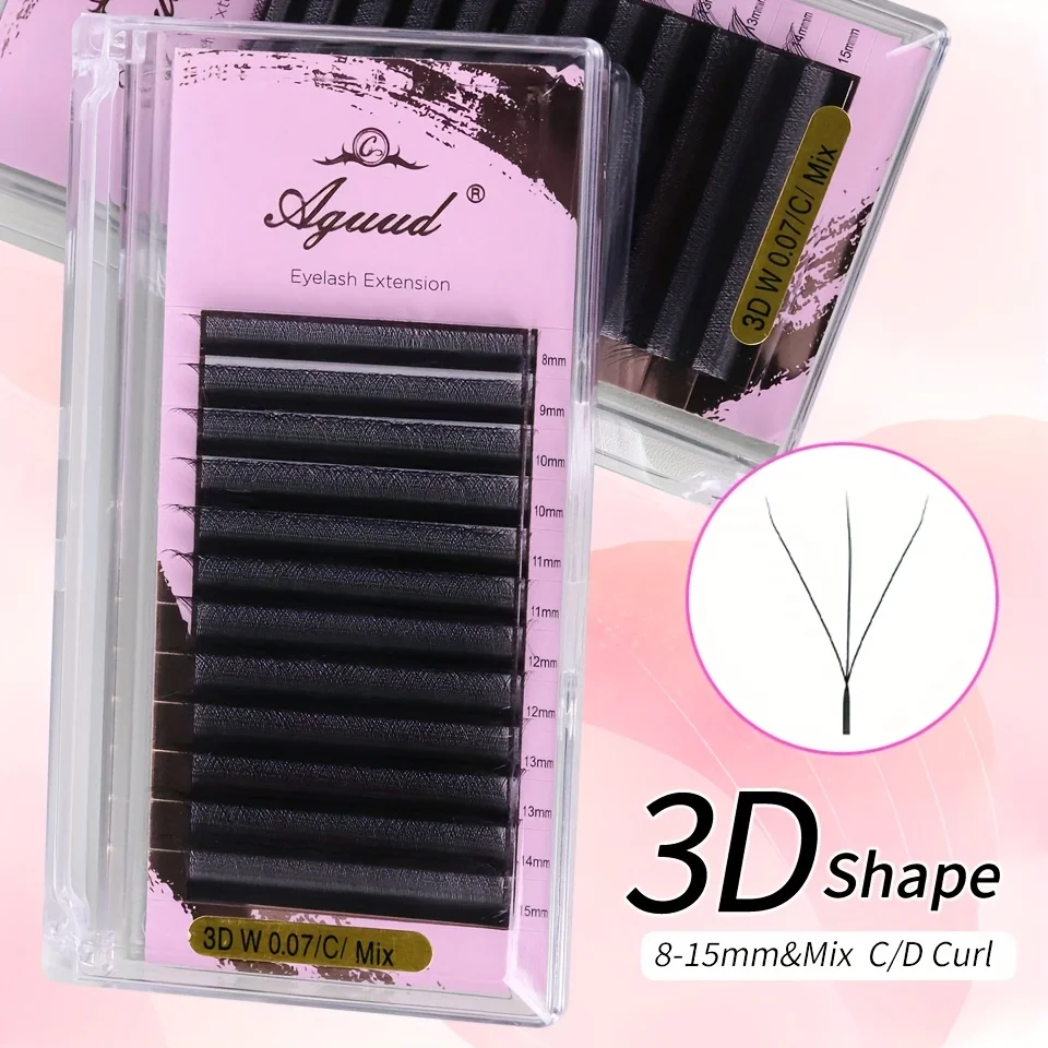 

AGUUD YY 3D 4D W Shaped Eyelash Extension Soft Natural Individual False Eyelashes Ready-made Bundles 3D Lash Extension Supplies