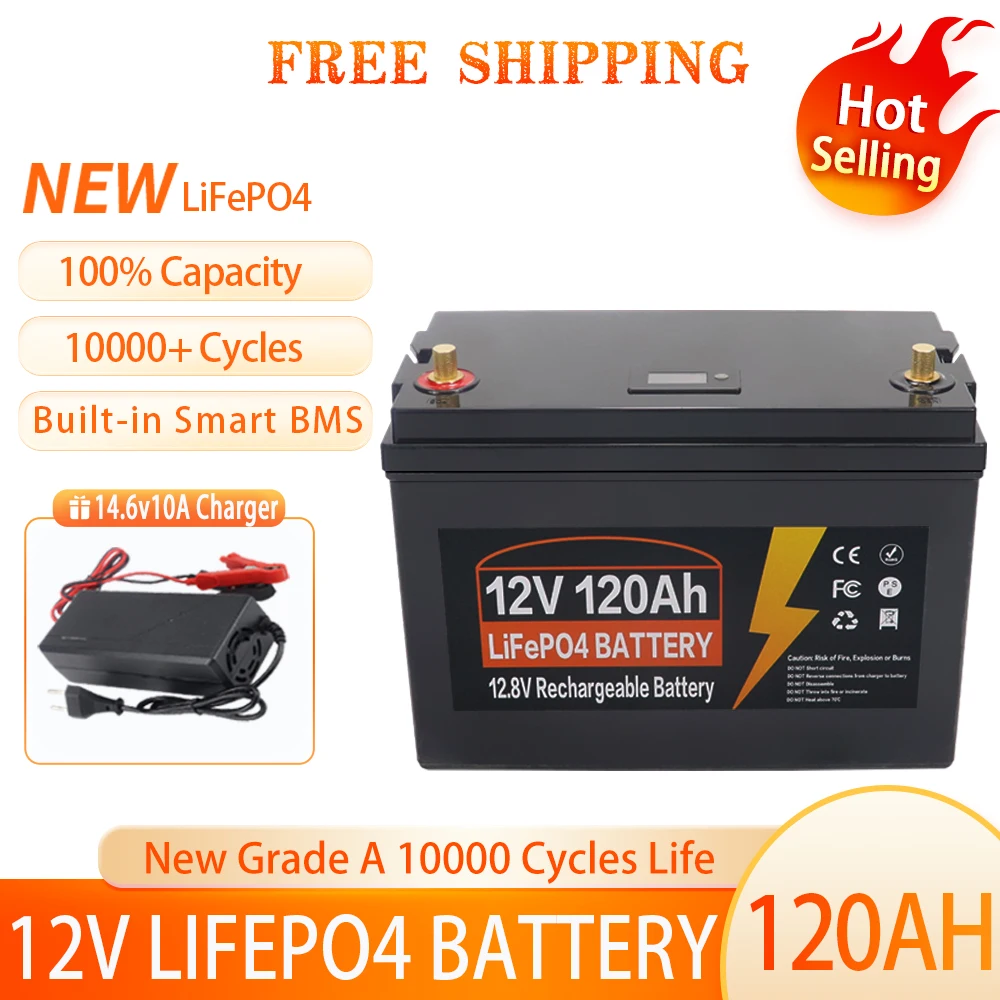 12,8V 100Ah/150Ah/300Ah/350Ah/LiFePO4-Batterie für Wohnmobile, Golfcarts, Offroad-Fahrzeuge und netzunabhängige Systeme