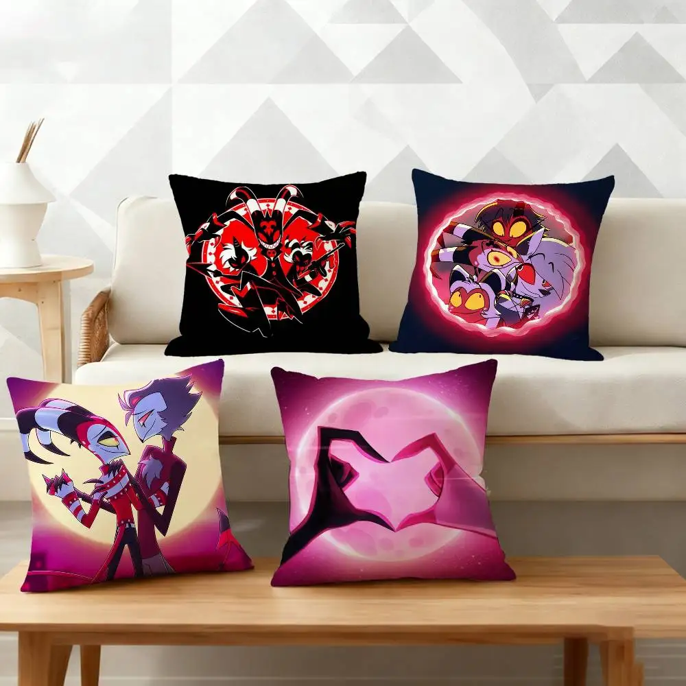 H-Helluva Boss Pillow Case Pattern Printed Pillowcase For Living Room Sofa Cushion Cover