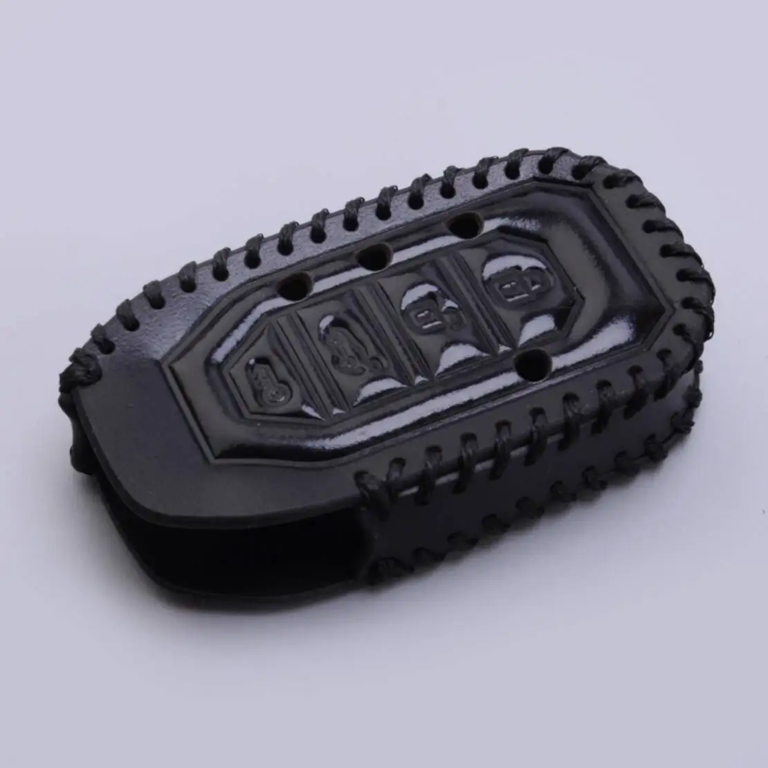 RFX-P2WG15-SS Funda para mando a distancia de cuero PU negro apto para mando a distancia Compustar G15 de 2 vías