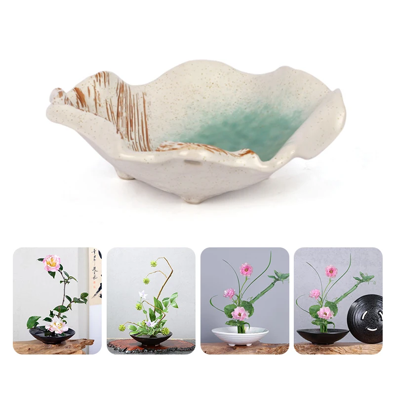 

Japanese Retro Zen Ceramic Flower Pot Vase Specially Designed For The Flower Arrangement Holder Base Desktop Hydroponic Vases