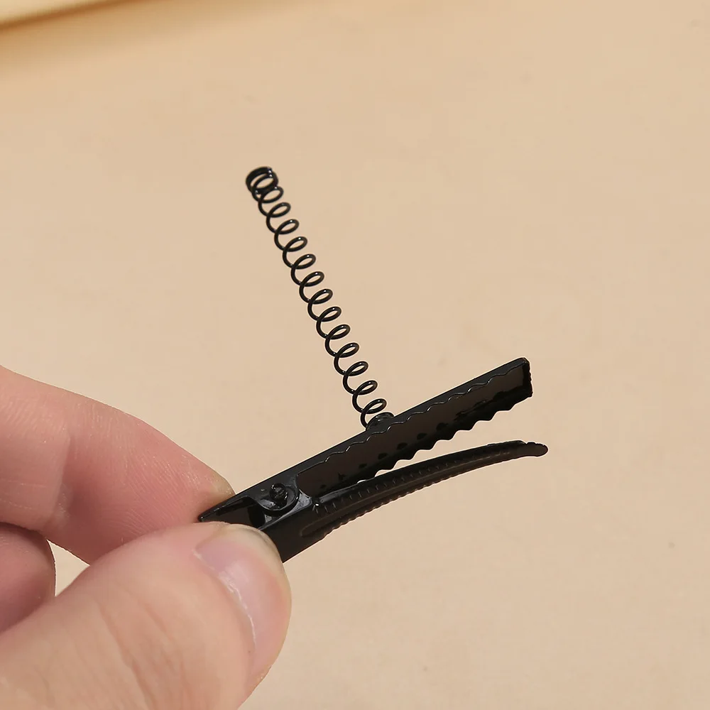 High Quality Black Metal Spring Clips DIY Base Accessories Simple Duckbill Barrettes For Professional Hair Crafting