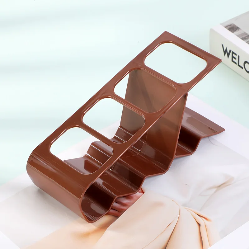 4 مقصورات للتحكم عن بعد منظم تخزين سطح المكتب الإبداعي حامل بلاستيكي منظم مكتب متعدد الأغراض #5