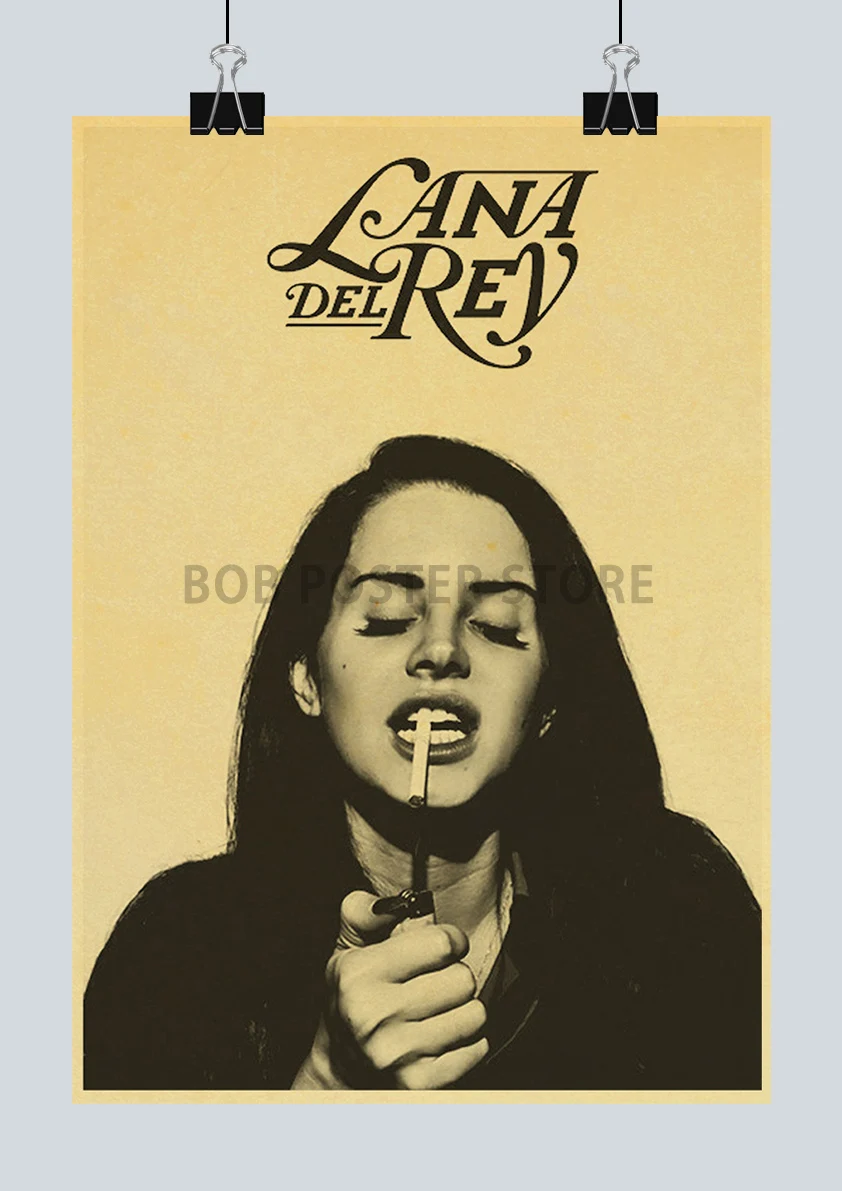 Singer Lana Del Rey Vintage Posters Born To Die Retro Kraft Paper Sticker DIY Room Bar Cafe Decor Gift Print Art Wall Paintings