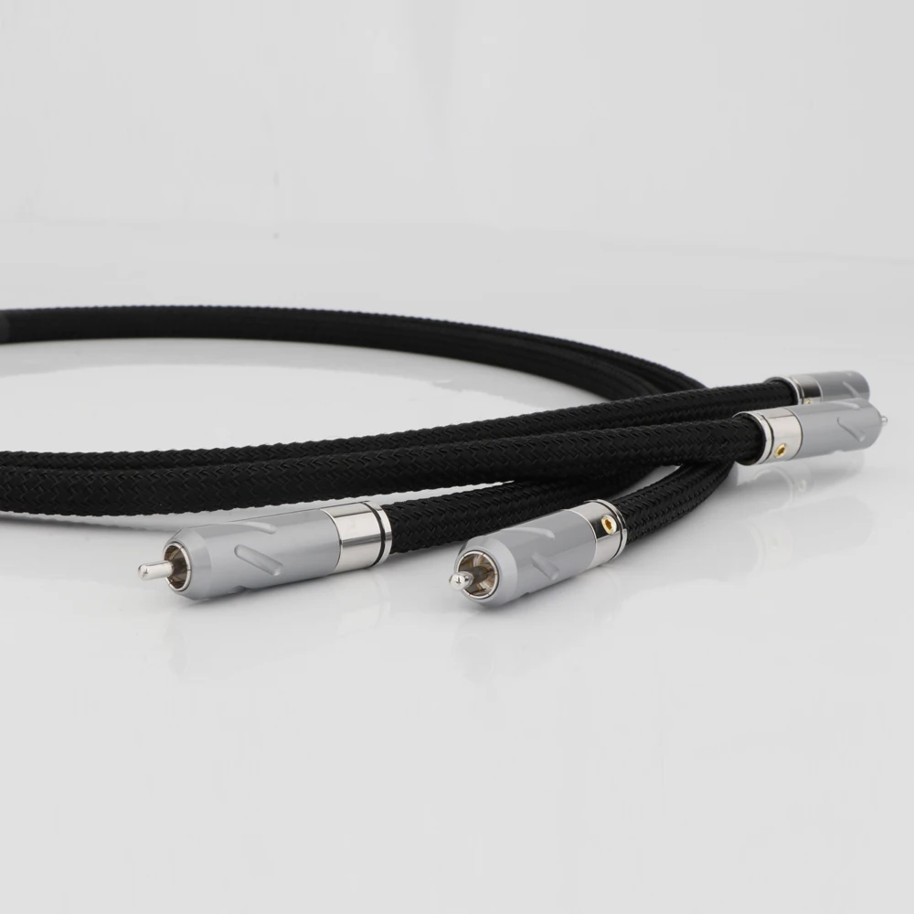 Monosaudio Reines Silber RCA-Signalkabel Audio-Verlängerungskabel PS75R1R Mit Reinkupfer Rhodium-beschichtetem RCA-Stecker – Detail 4