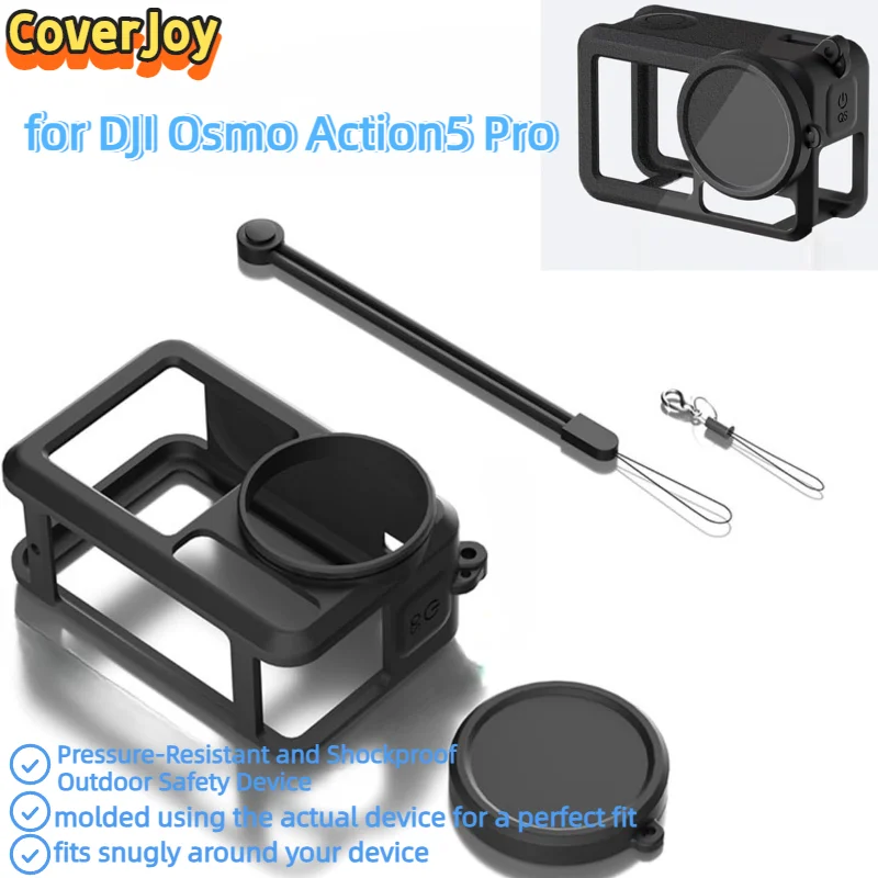 For DJI Osmo Action 5 Pro Silicone Cover Case Protective Soft Sleeve Skin Full Body Protector Cap for Sports Camera Accessories