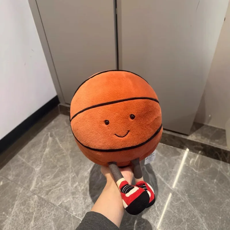9/25cm 시뮬레이션 새로운 축구 및 농구 플러시 장난감 만화 애니메이션 귀여운 선물로 가득 찬 어린이 생일 재미 인형
