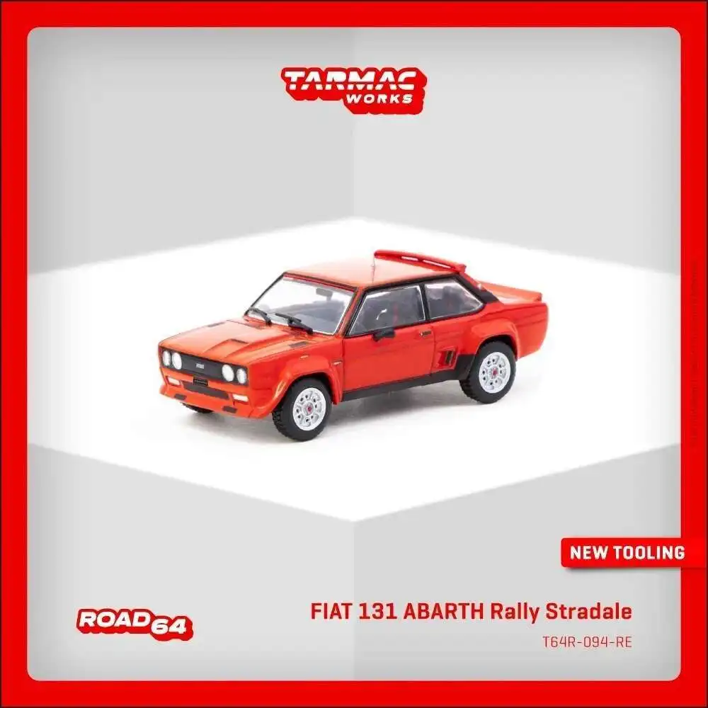 Ready to Ship In Stock TW 1:64 FIAT 131 ABARTH Rally Stradale Red Diecast Car Model Collection Toys Tarmac Works
