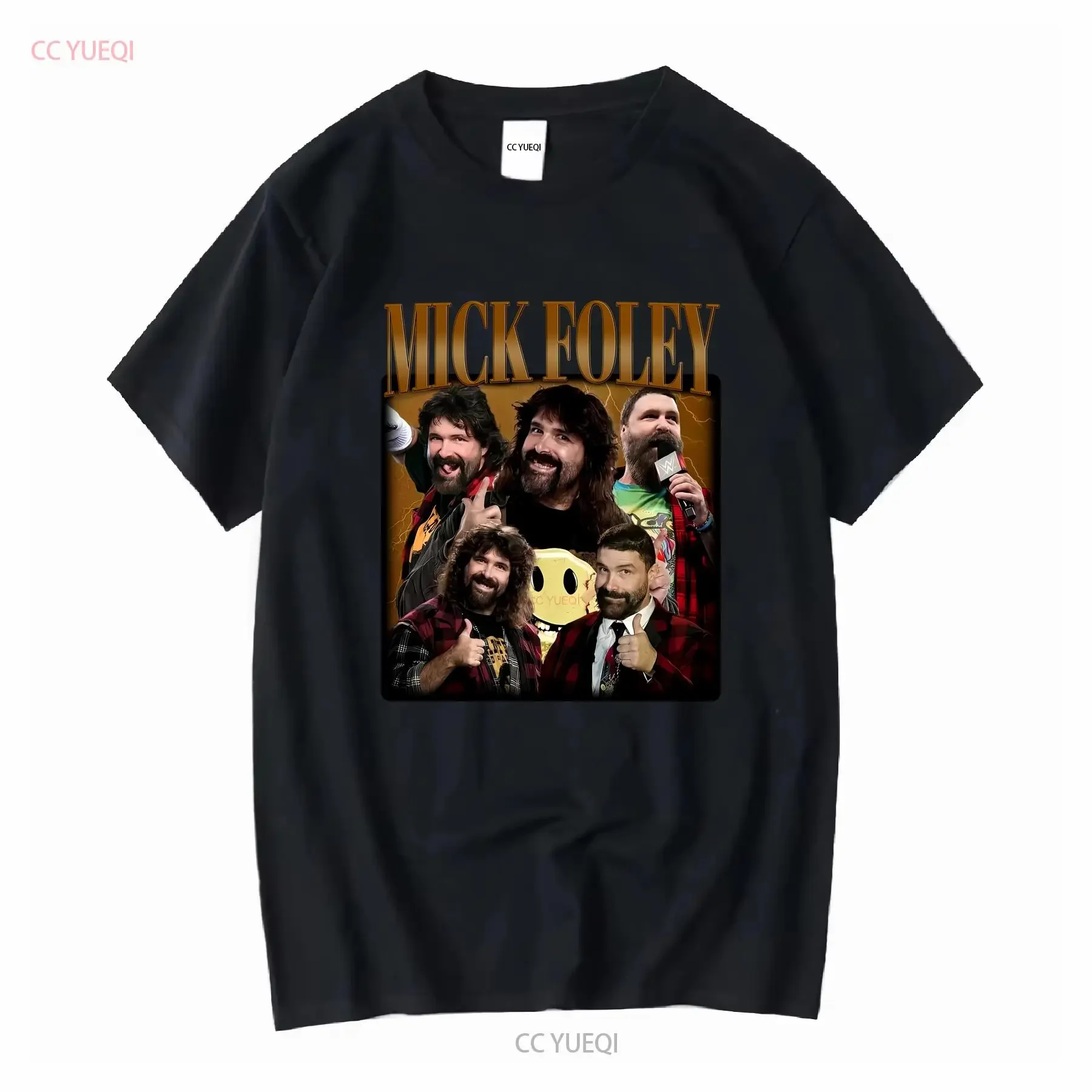 HOT SALE Mick Foley Retro T Shirt Vintage Size S 5XL vintage Washed homme Versatile Comfortable Soft Unisex designer clothes