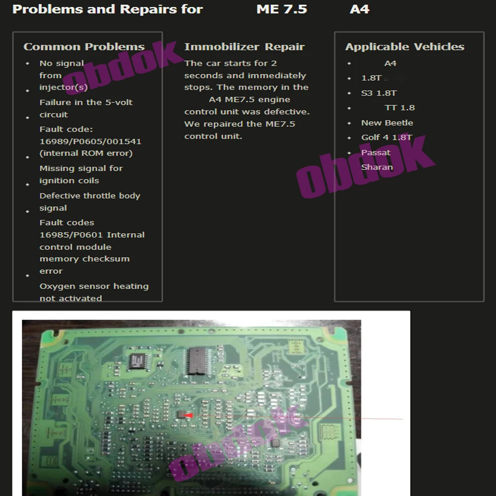 Pinout Module Information ECU MODULE REPAIR for KIA for HYUNDAI for BMW and Troubleshooting Strategies Programming Procedure