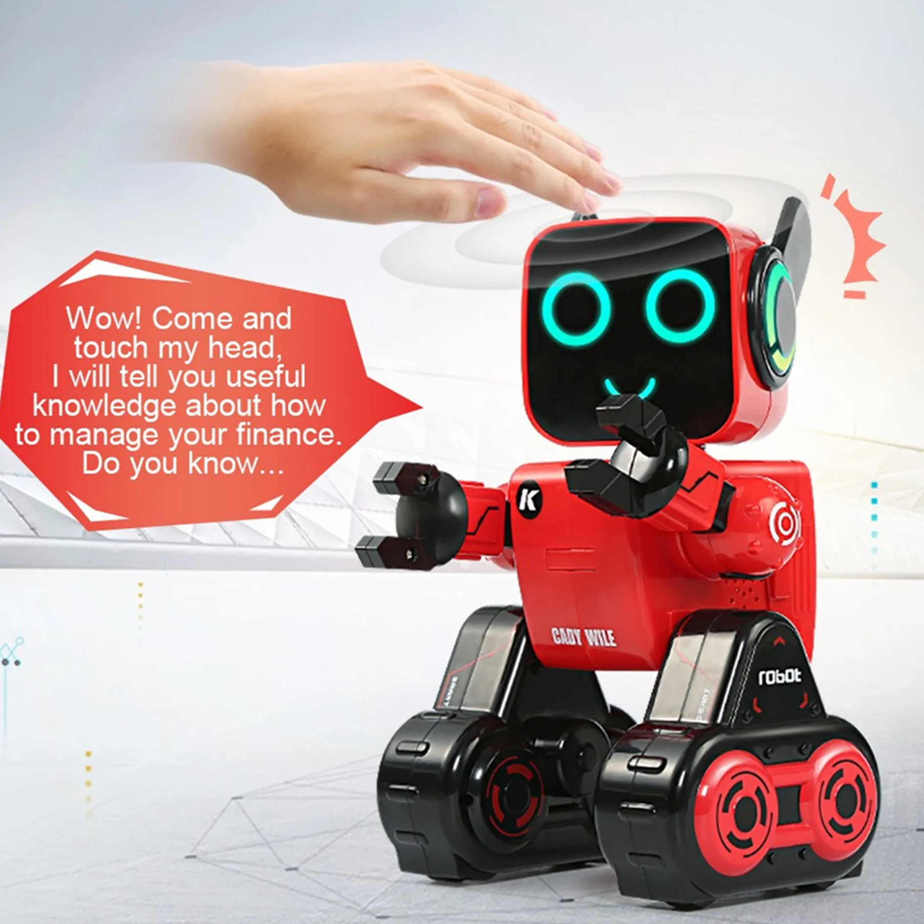 Picture 6: Programmable Intelligent Robot Sliding Rotation Smart Learn Story Machine Interactive Music Voice Children Remote Control Toys