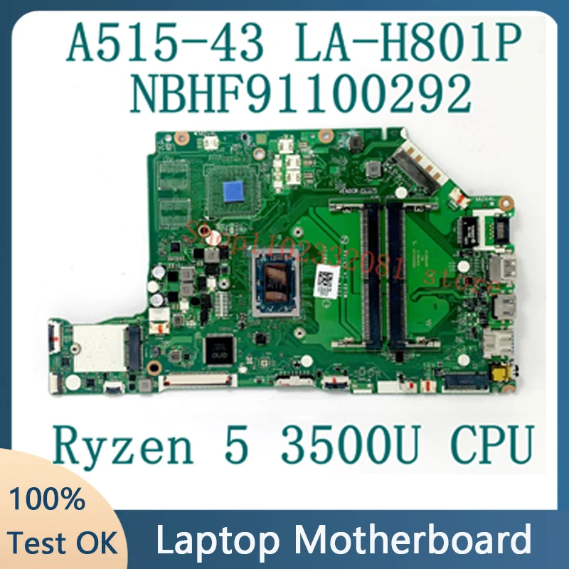 

EH5LP LA-H801P Mainboard For Aspire A515-43G A515-43 Laptop Motherboard NBHF911002 With Ryzen 5 3500U CPU 100% Full Working Well