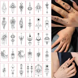 30pcs Temporary Tattoo Sticker Moon Star Small flower Waterproof Fake Tattoo for Men Women Girls Cute Fingle Tatoo Henna Sticker