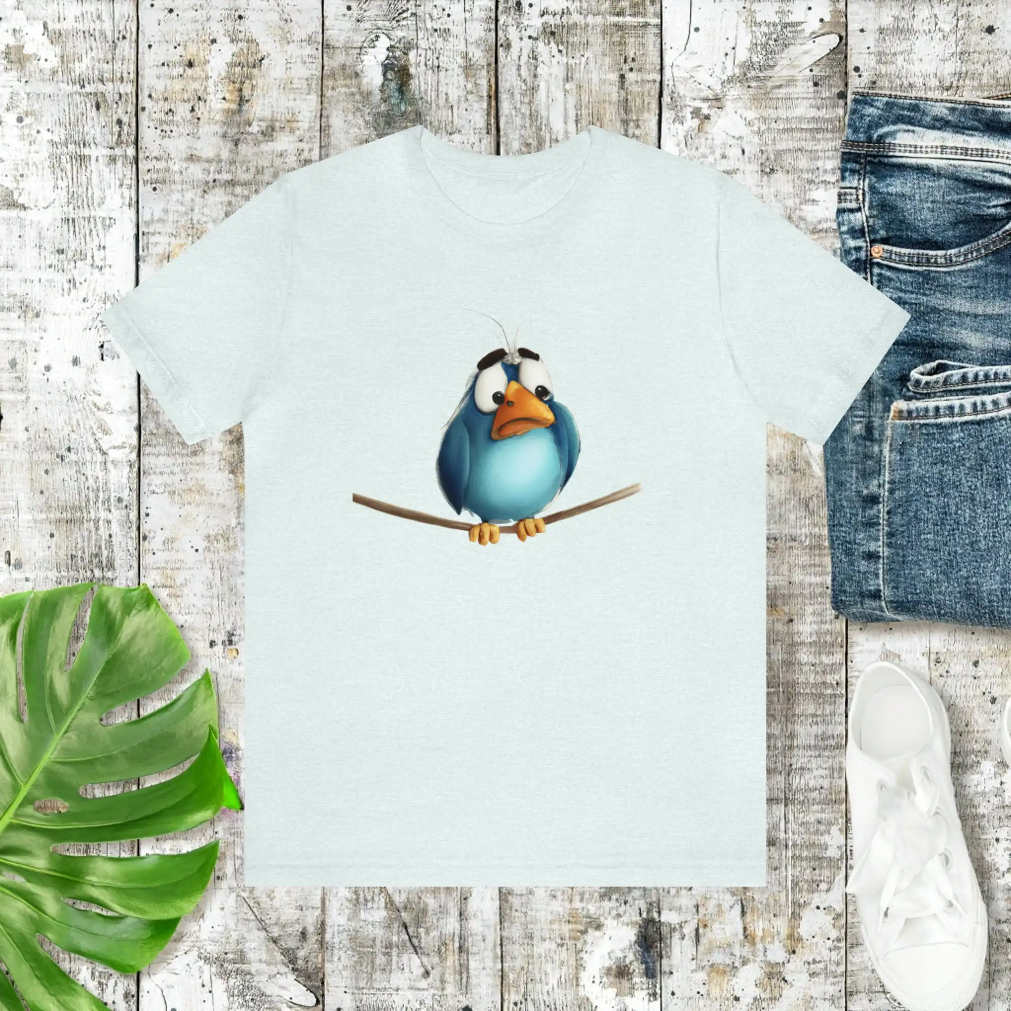 Stressed Out Crazy Bird On A Branch T Shirt Terrific Gift Idea