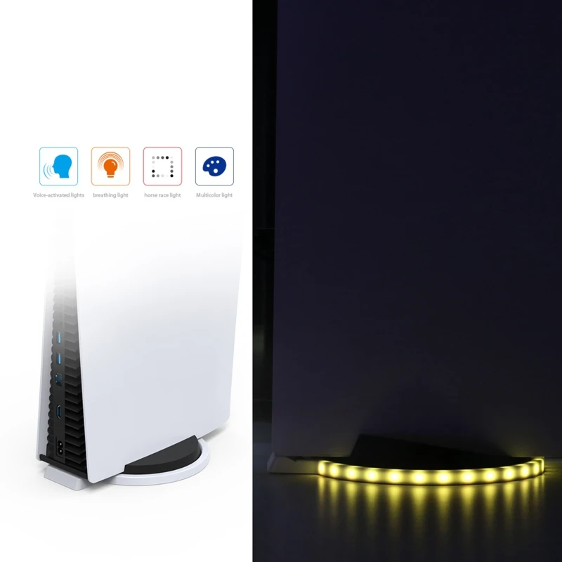 สำหรับ PS5 Host ขาตั้งฐาน LED บรรยากาศ RGB Luminous Light เกมคอนโซลผู้ถือควบคุมอุปกรณ์เสริม