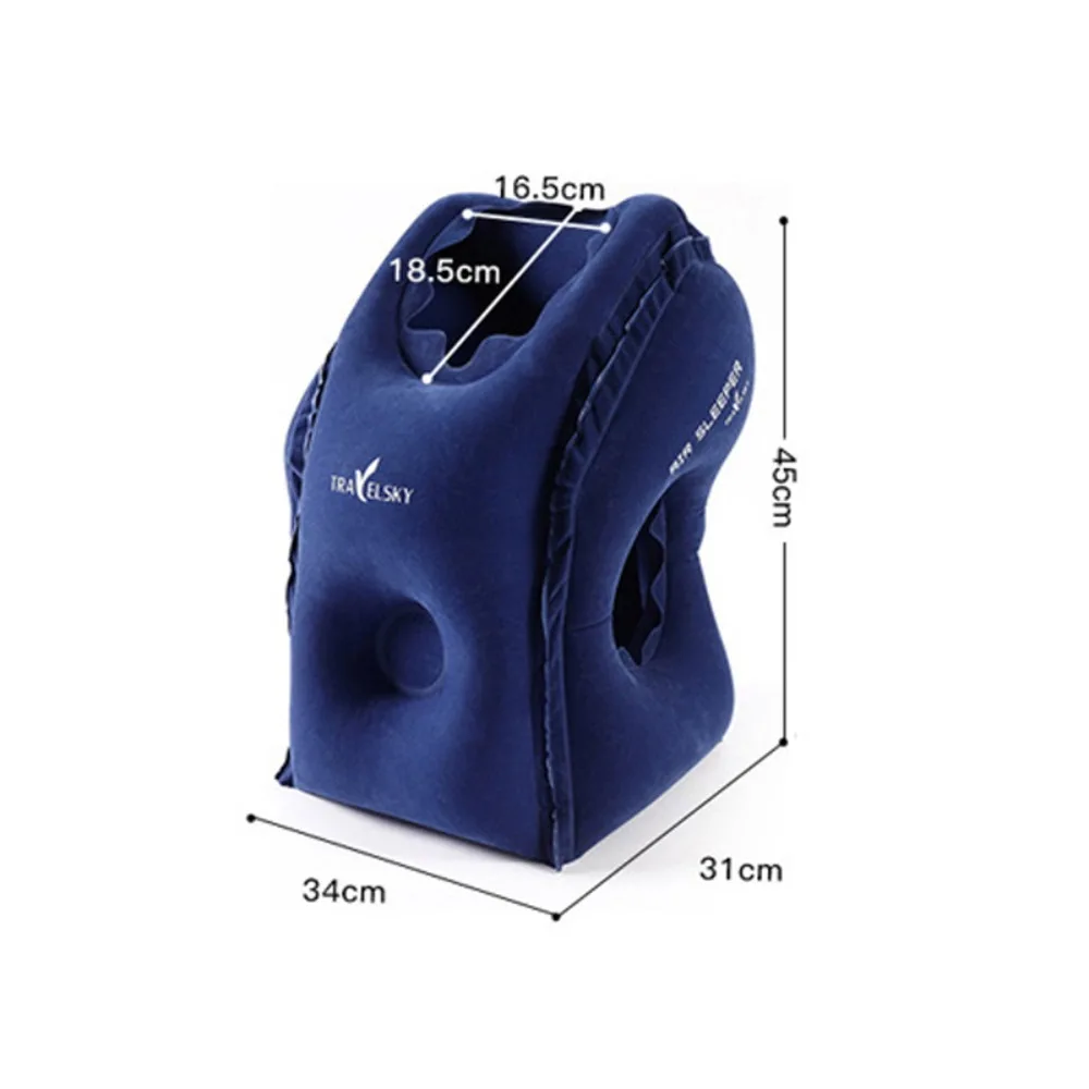 Upgraded Inflatable Air Cushion Travel Pillow Headrest Chin Support Cushions for Airplane Plane Car Office Rest Neck Nap Pillows image 6