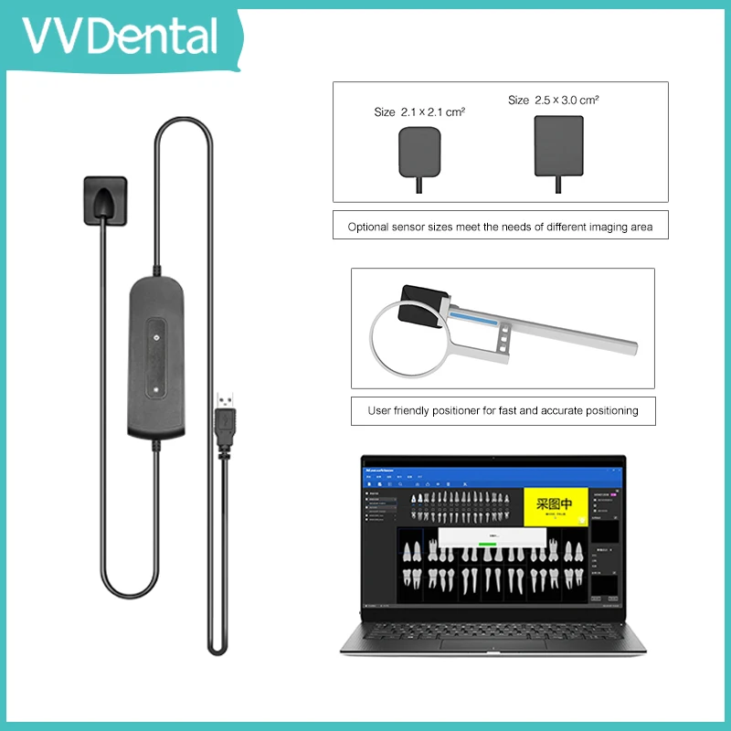 

VVDental Dental Radiovisiograph Dental Sensor X-Ray Digital Sensor Intraoral Imaging System HD Image Dentistry Equipment