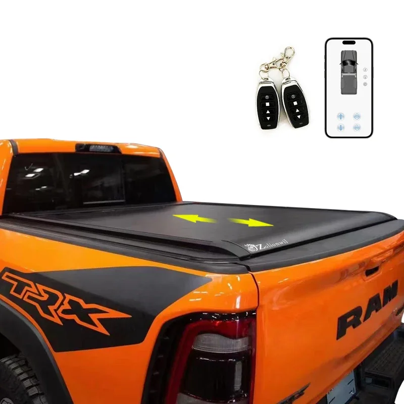 Zolionwil Waterproof Hard Retractable Aluminum Electric Roll up Tonneau Cover for 09-22 Dodge Ram 1500 2500