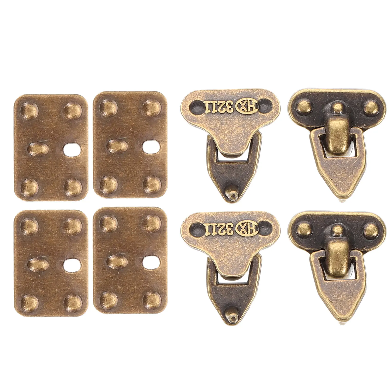 Mini Metal Suitcase Clasps Set – 4pcs DIY Luggage Locks for Jewelry, Travel Storage & Dollhouse Accessories