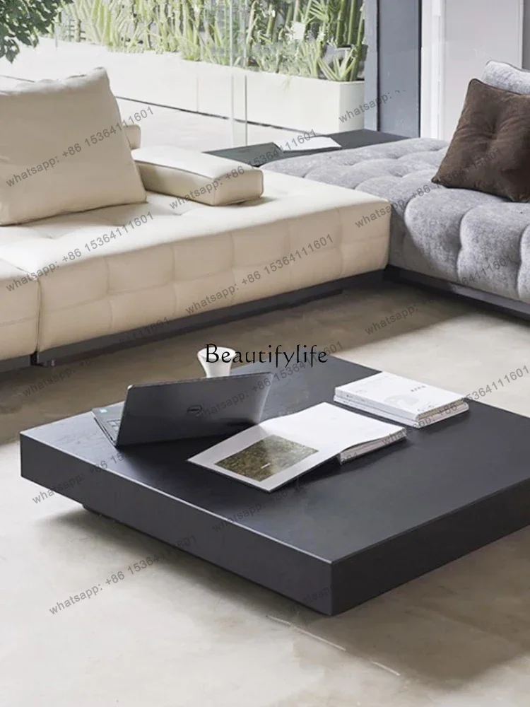 LD Italian Minimalist Square Coffee Table Designer Tatami Small Apartment Living Room Nordic Coffee Table