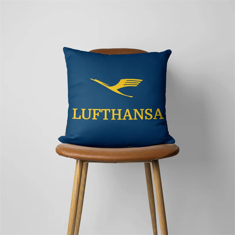 Lufthansa Logo Pillowcase for Car, Pillow Case, Cover, Sofa, Chair, Cushion, Car, 236