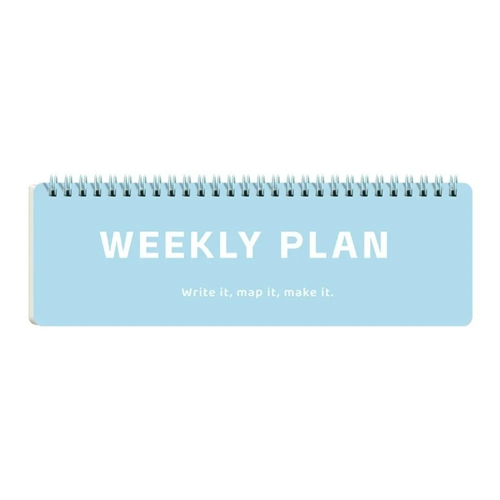 Flip Top Coiled Weekly Planner Notebook Portable Handwriting Weekly Plan Journal Self-discipline Checklist Planner School Office