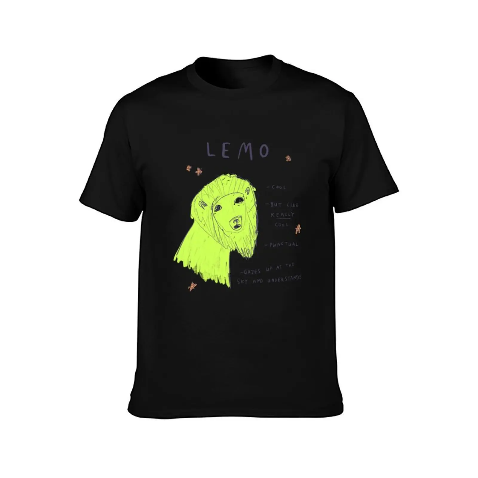 Lemo the Very Cool Lion - Horror Scoops Asstrology T-Shirt Stretch Fabric Comfort T-Shirt