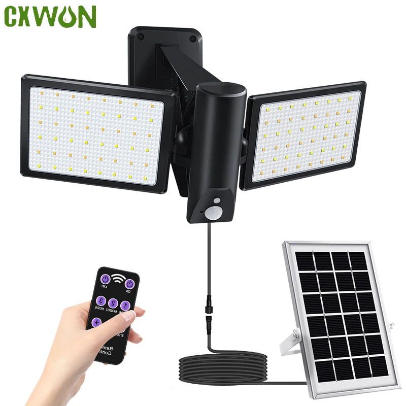 Solar LED Flood Lights Toggle Garden Street Outdoor Waterproof Solar Shed Light Landscape Battery 4000MAh