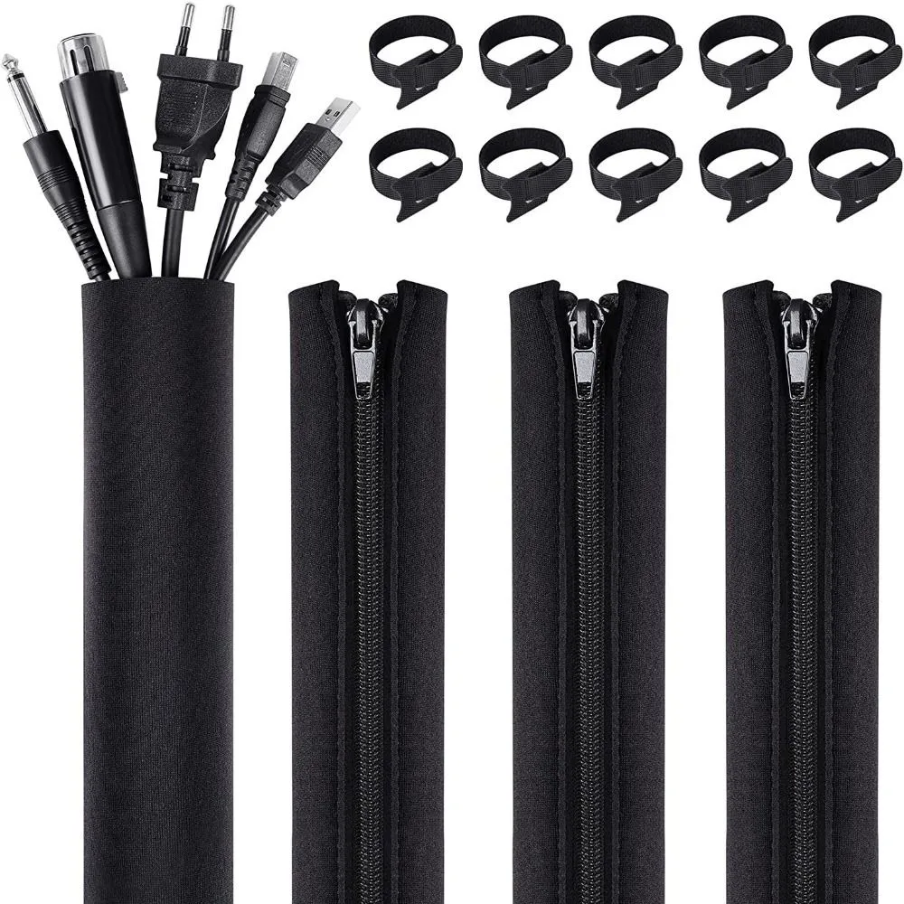 

Data Cable Cable Management Sleeve Neoprene Computer Network Cable Organizer for PC Classification Cable Wire Protector