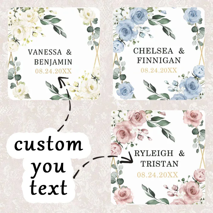 

90pcs personalized name and birthday stickers (for weddings, baptisms, parties, and gift wrapping)