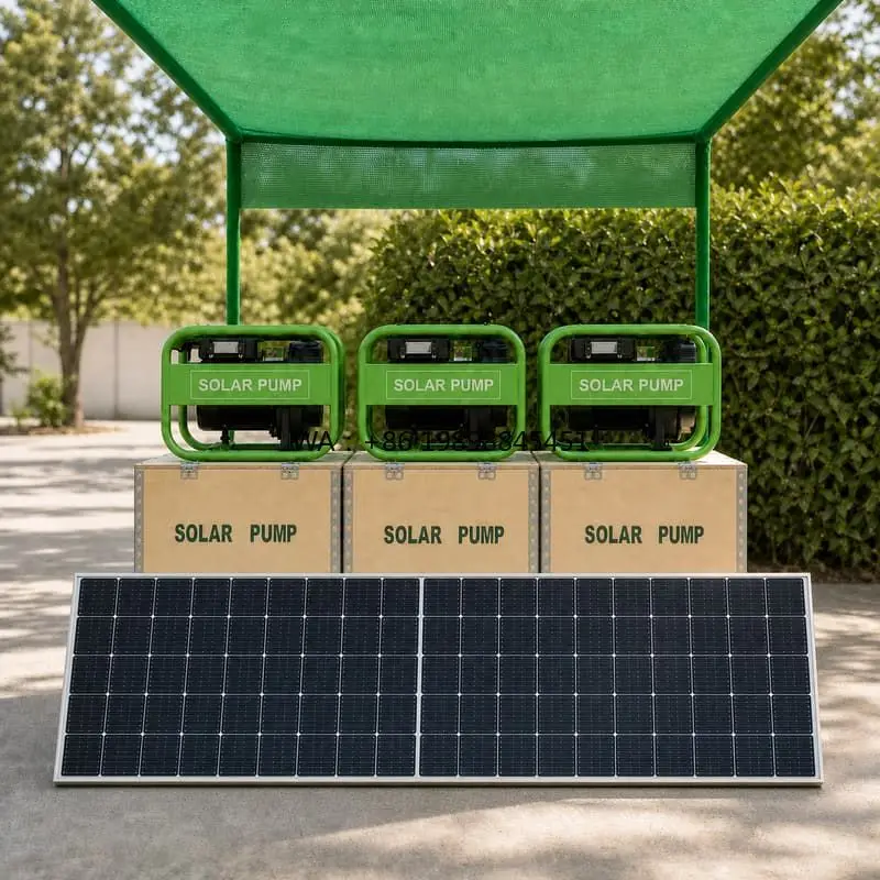 Solar Surface 4 Inch 2200W AC/DC Hybrid Centrifugal Pump High Flow 25m High Lift for Agricultural Irrigation