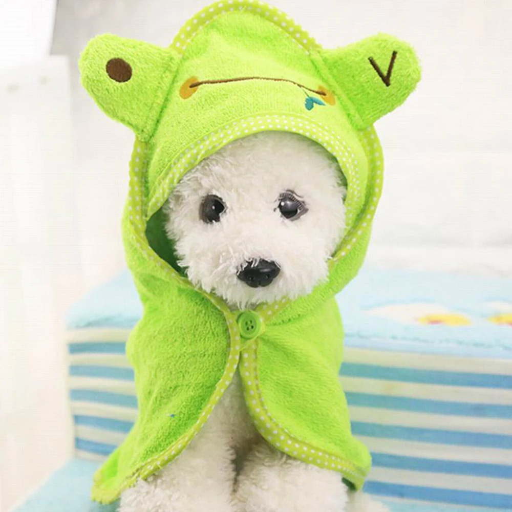 Pet Towel For Dog Cat Hoodies Puppy Super Absorbent Bathrobes Cute Pet Dog Cat Towel Dog Dog Absorbent Towel Soft Drying Bath