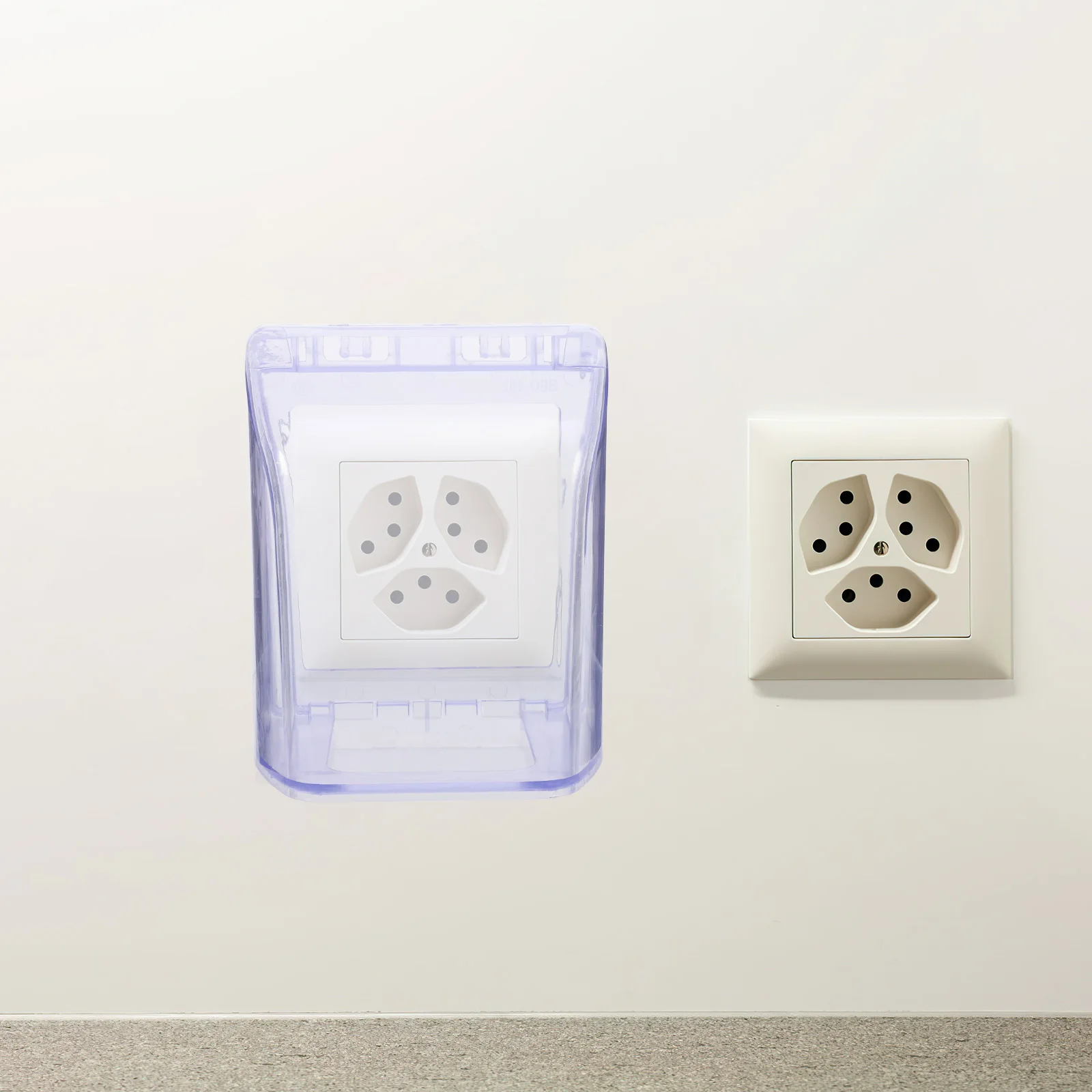 

Waterproof Socket Box Clear Large Size Splashproof Outlet Cover Weatherproof Electrical Protector For Bathroom Garden 86 Type