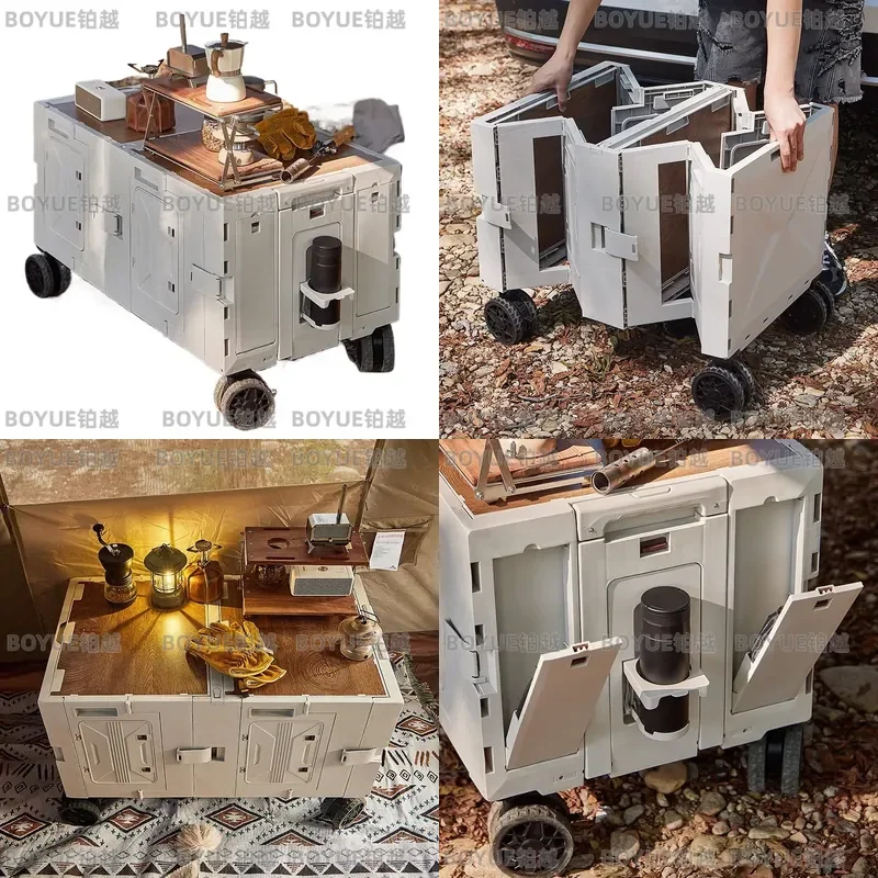 New outdoor camper strong load-bearing oversized outdoor cart folding hand push camp cart portable picnic camper