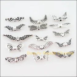 30Pcs Mixed Tibetan Silver Color Wings Charms Pendants For Jewelry Craft DIY