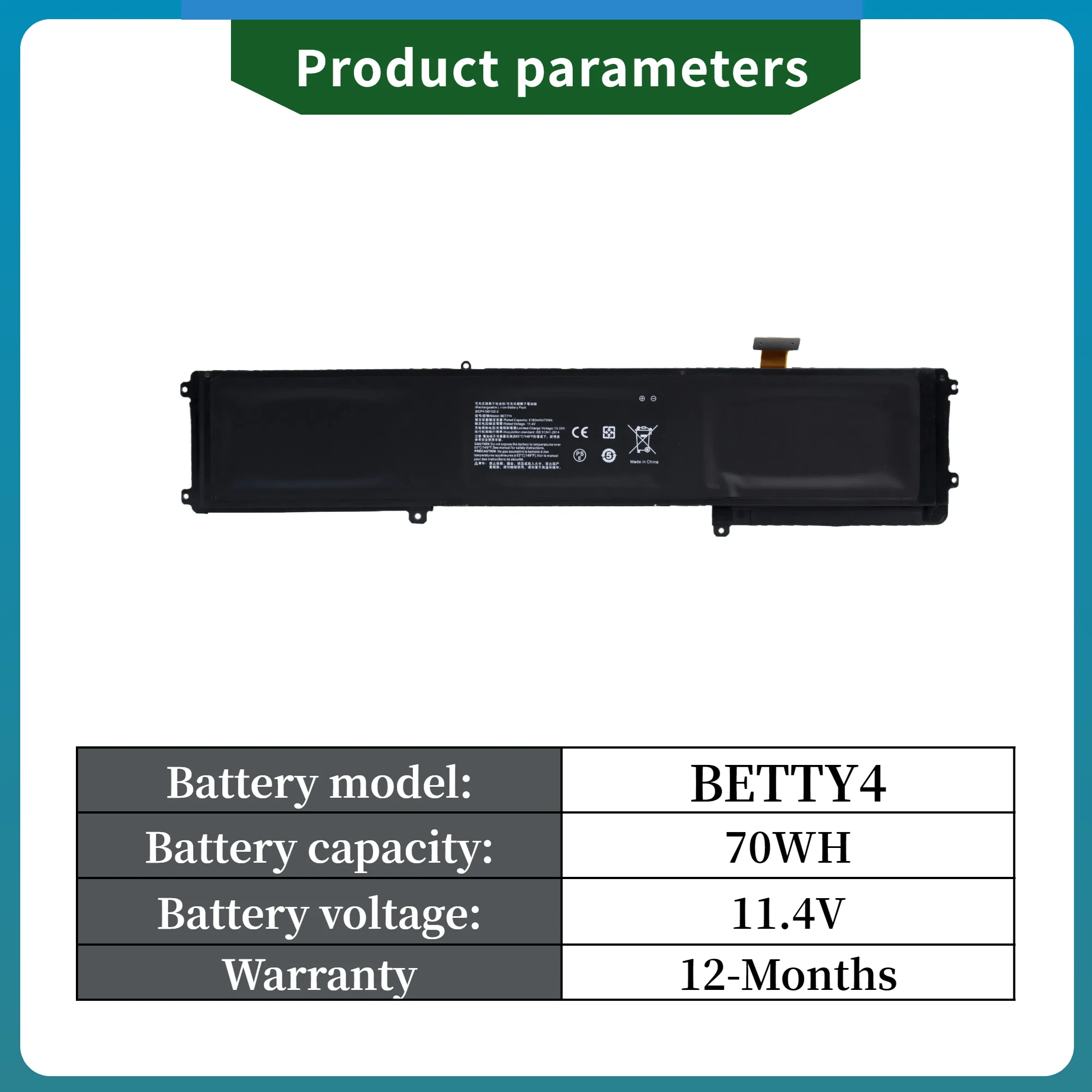 Factory Direct! BETTY4 Laptop Battery for Razer Blade 2016 14