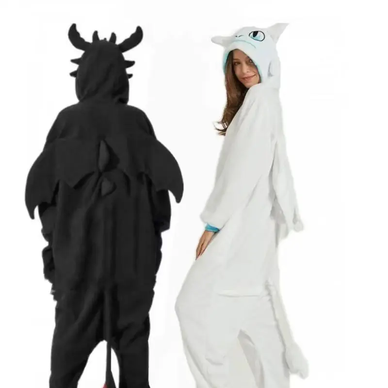 Black Animal Kigurumi Adults Onesies Women Men Pajamas Halloween Costumes Cosplay Jumpsuit Birthday Christmas Gift Toys