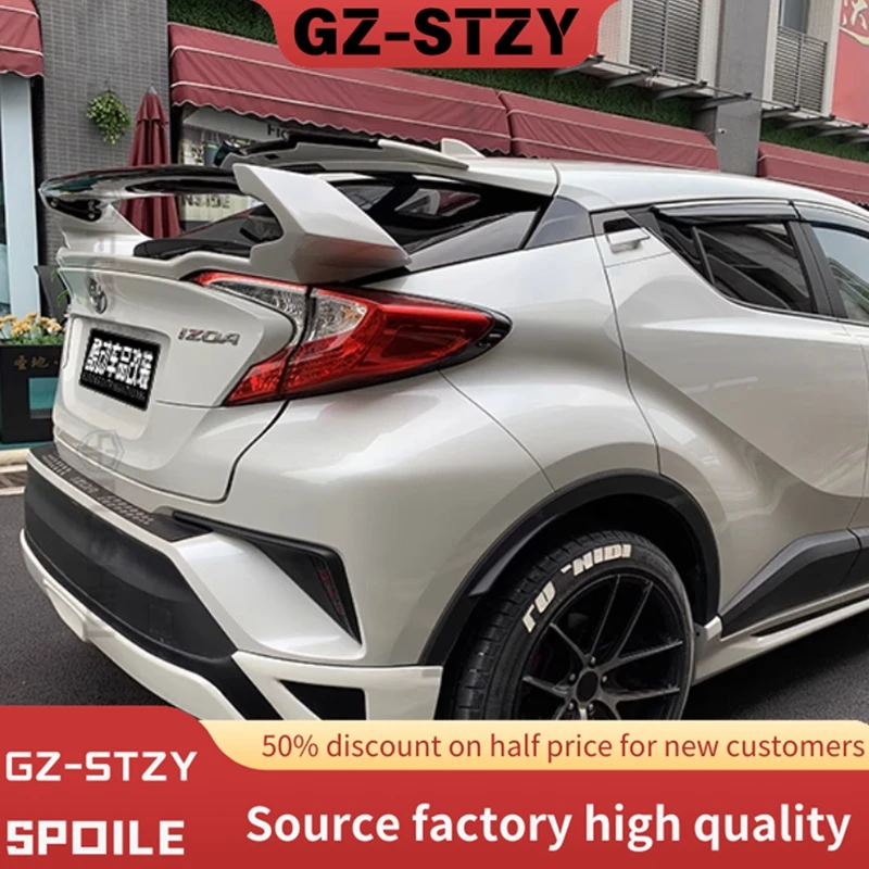 

For Toyota CHR C-HR 2016 2017 2018 2019 2020 2021 High Quality ABS Material Car Rear Trunk Wing Sport Accessories Body Kit