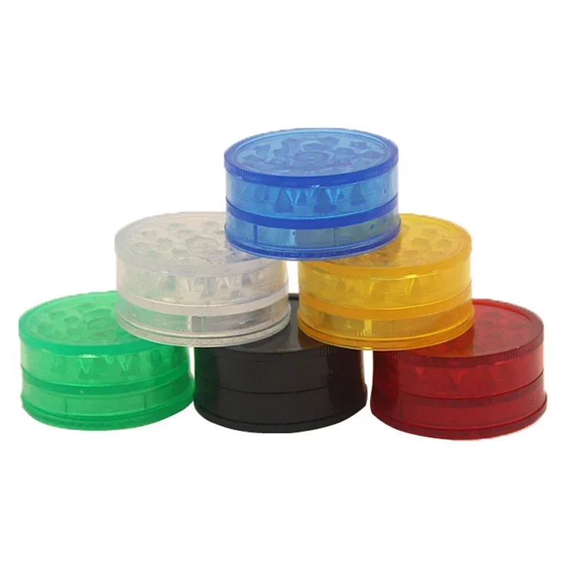 40mm Plastic Tobacco Herb Grinder Smoking Household Accessories Grinder 3 Layer Round Shape Hand Spice Crusher Smoke Accesoires