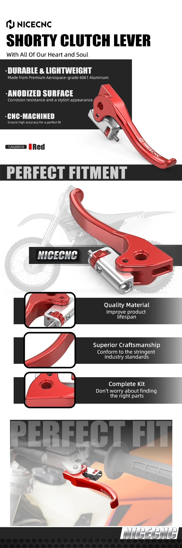 NICECNC Für Beta 300 X-TRAINER 250 X-TRAINER Shorty Kupplungshebel Start-Stopp-Schalter-Kit RR 300 RR 250 200 2019-2026 – Detail 1