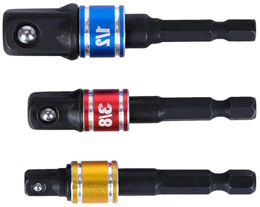 Extension Bar Hex Shank Angel Socket Adapter Drill Bit 3Pcs Magnetic Screwdriver Bit Holder 3Pcs Black Screwdriver Bit Holder