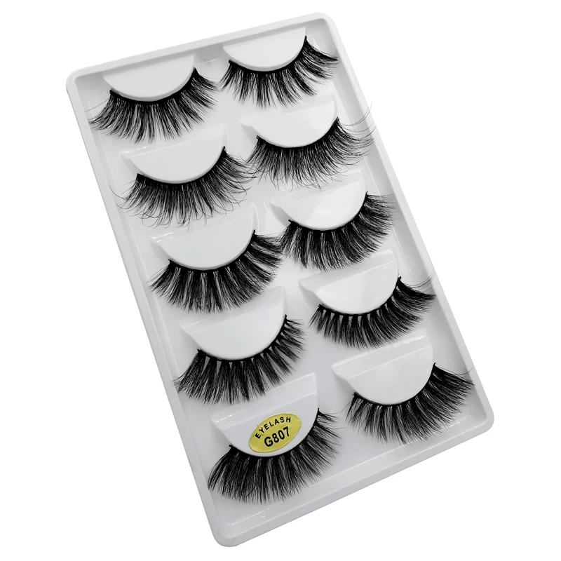 5 Pairs 3d mink eyelashes dramatic 3d lashes natural false eyelashes volume eyelash extension maquillaje mink cilio makeup tools