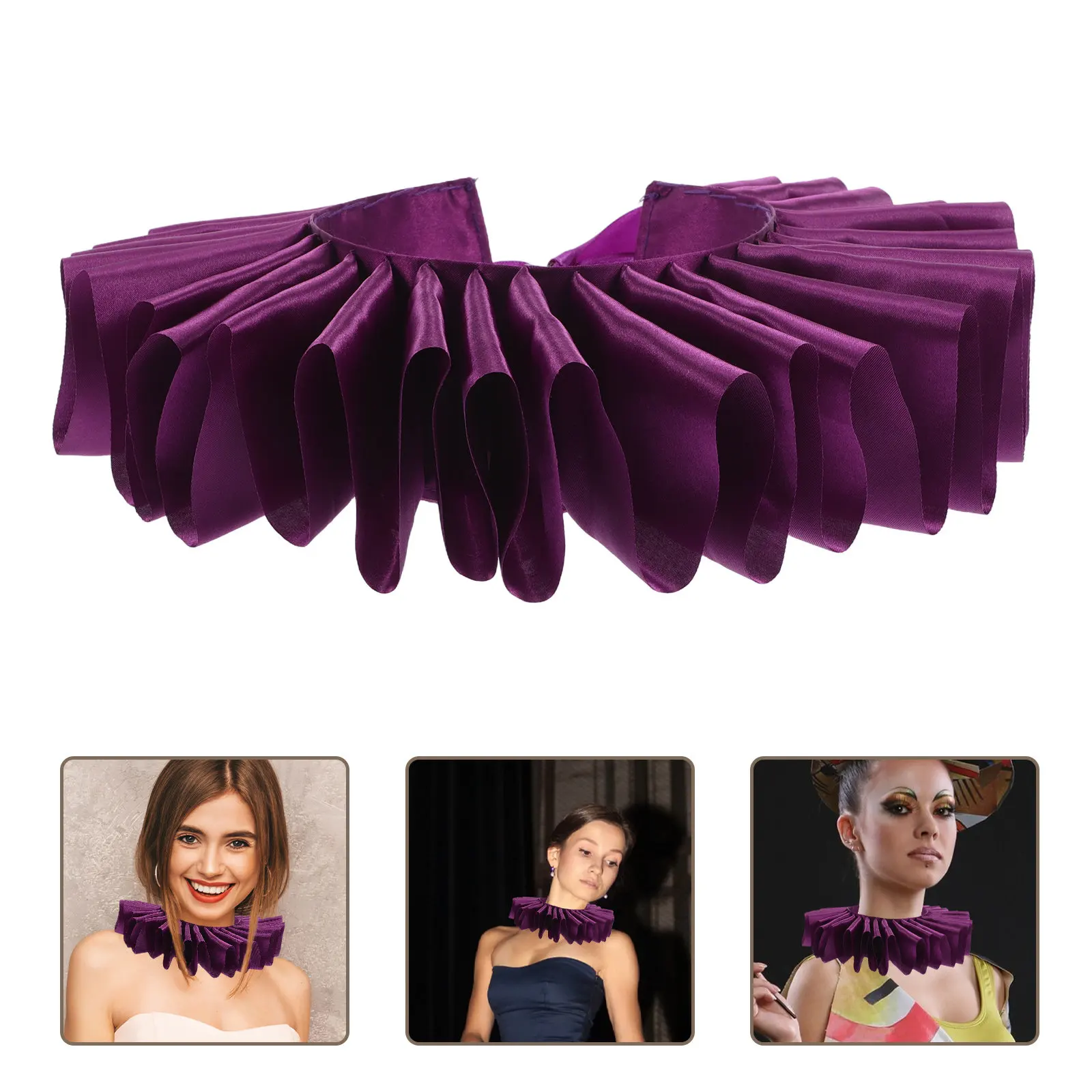 

Handmade Detachable Ruffle Collar for Women Victorian Renaissance Accessory for Wedding Photoshoots Theater Costume