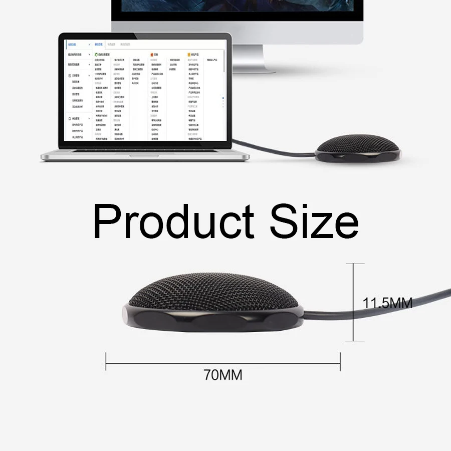 ميكروفون مكثف USB متعدد الاتجاهات ، ميكروفون لاقط سطح المكتب المعدني ، اجتماع سطح المكتب الكمبيوتر المكتبي ، الدردشة الصوتية للكمبيوتر المحمول ، لعبة فيديو #5