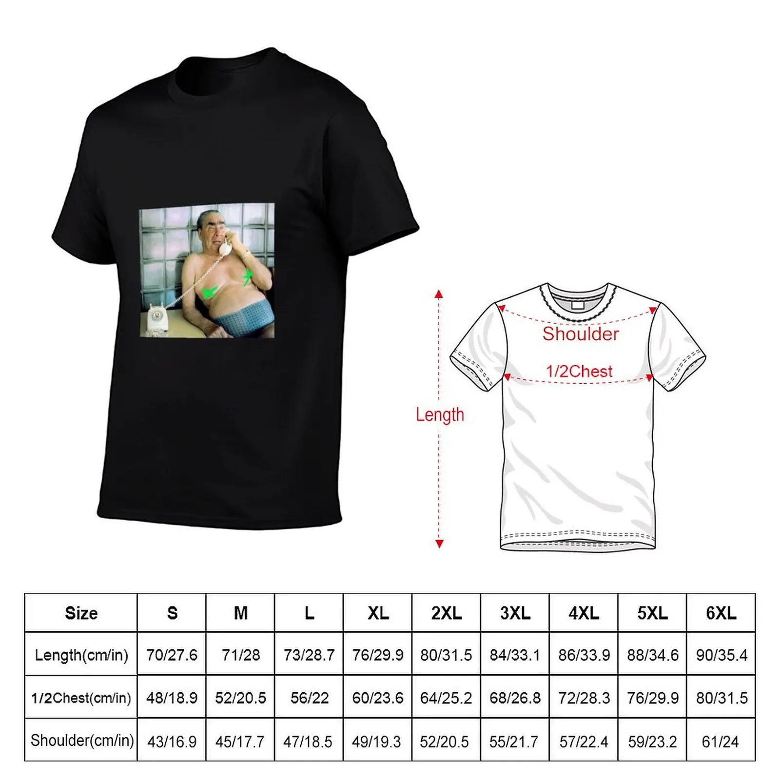 shirts oversize shirts tshirt T-Shirt anime cotton t Brezhnev with t prints 100% Leonid
