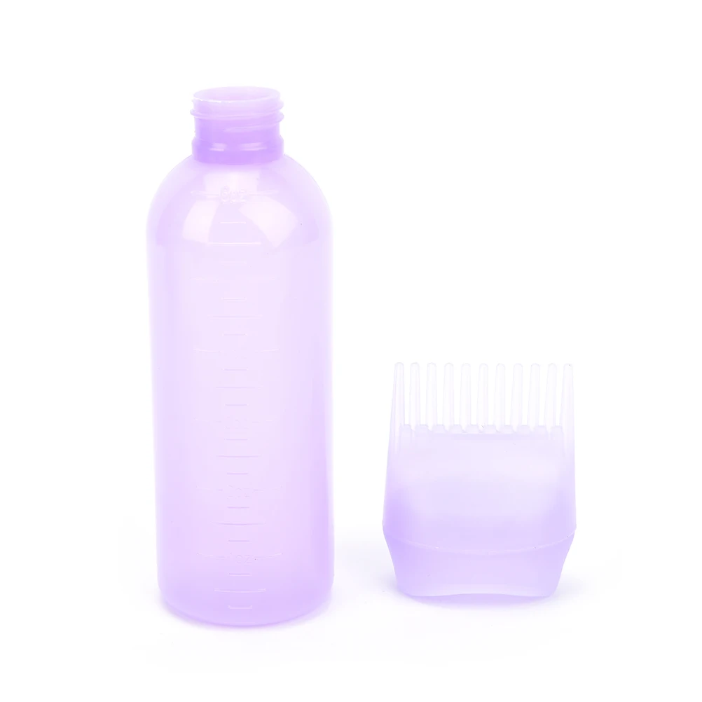 1PC 170ml Hair Dye Bottle Applicator Comb Dispensing Salon Hair Coloring Dyeing Dry Shampoo Bottle With Teeth