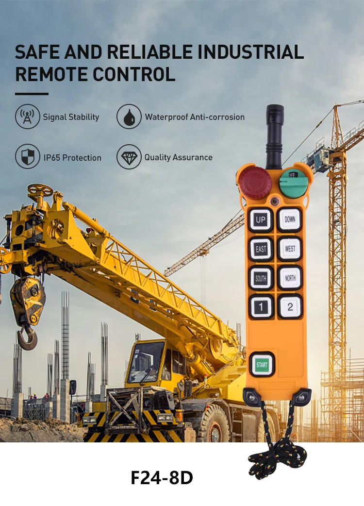 TLF F24-8D+ 8, универсальный двухступенчатый универсальный водонепроницаемый беспроводной промышленный пульт дистанционного управления lcc
