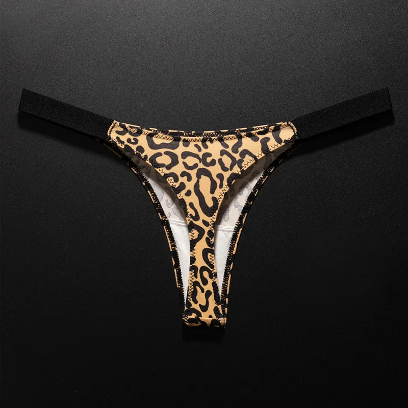 Coton Sexy femmes culottes léopard zèbre imprimé sans couture filles slips String filles G String Fitness taille basse t-back taille S-XL